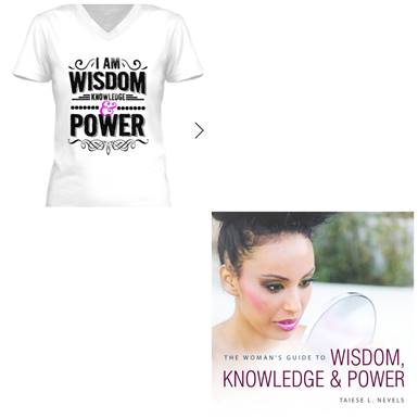 The Woman's Guide Journal & I Am Wisdom, Knowledge & Power Tee shirt - Image 2